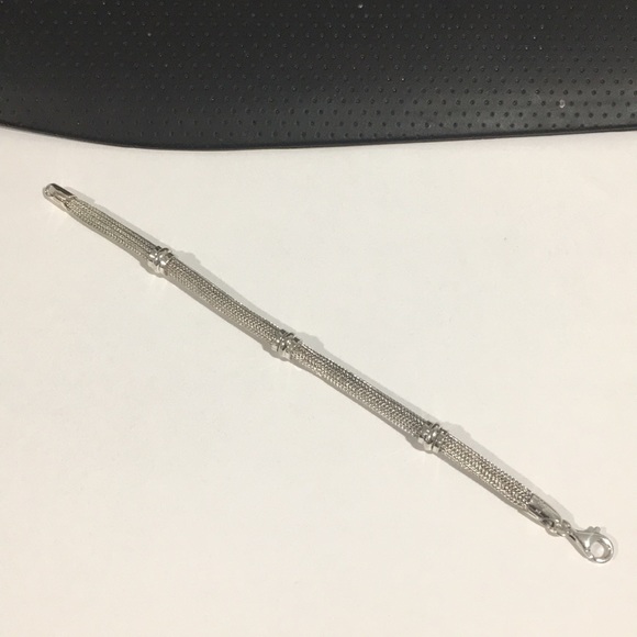 Sterling Silver Italian Mesh Rope Bracelet - Picture 5 of 6